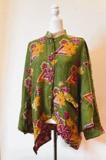 Green Tunic Blouse For Fall, Green Traditional Top For Fall, Traditional Green Tops For Fall, Traditional Green Top For Fall, Green Embroidered Long Sleeve Tunic, Green Long Sleeve Tunic With Floral Embroidery, Fitted Long Sleeve Green Tunic, Fitted Green Long Sleeve Tunic, Green Traditional Tunic For Spring