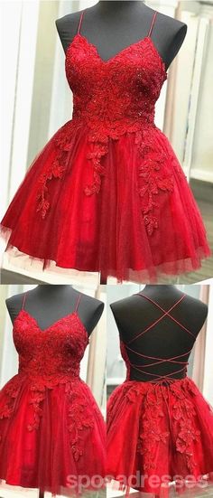 Red Spaghetti Straps Short Homecoming Dresses,Cheap Short Prom Dresses – SposaDresses Hollywood Theme Dress Homecoming, Dark Red Dama Dresses, Red Dama Dresses, Quinceanera Dresses Short, Red Bridesmaid Dresses Short, Surprise Dance Outfits, Red Homecoming Dresses Short, Quinceanera Themes Dresses, Red Quince