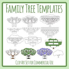 the family tree templates for children to use in their homes and gardens, including trees