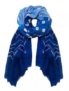 NEW Rajasthani Traditional Shibori Bandhani Bhandej Tie-Dye Blue Cotton Dupatta | eBay Dye Art, Shibori Designs, Bandhani Dupatta, Shibori Tie Dye, Cotton Dupatta, Sun Light, Jodhpur, Head Wrap, White Fabric