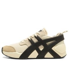 Onitsuka Tiger Big Logo Trainer Puffed Low 'Black' 1183B559-001 - KICKS CREW Beige Sneakers With Vented Sides For Streetwear, Beige Breathable Running Shoes For Light Sports, Sporty Beige Running Shoes For Streetwear, Beige Sporty Running Shoes For Streetwear, Sporty Beige Breathable Running Shoes, Casual Beige Running Shoes For Light Sports, Beige Breathable Running Shoes For Streetwear, Casual Beige Breathable Running Shoes, Casual Beige Running Shoes For Streetwear