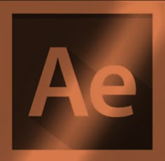 an orange and brown sign with the letter ae in it's center, on a white background