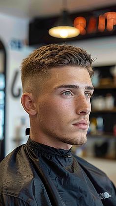 Cut Above the Rest: 24 Iconic Crew Cuts for Men Mens Comb Over, 1 Fade Haircut Men, Shorthair Haircut Men, Mens Short Back And Sides, Short Clean Haircuts For Men, Police Officer Haircut Men, Men Wedding Haircut, Taper Fade Brush Back, Med Fade Haircut Men