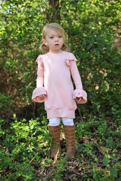 Girl's Be Determined Top, Tunic & Dress PDF Sewing Pattern by Ellie and Mac Tunic Dress Pattern, Tunic Dress Patterns, Ellie And Mac, Sell Dresses, Visual Aid, Color Photo, Latest Trend, Pdf Sewing Patterns, Dress Pattern