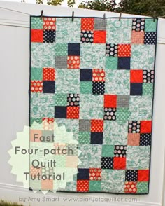 a quilt is shown on the screen and it's not very easy to make