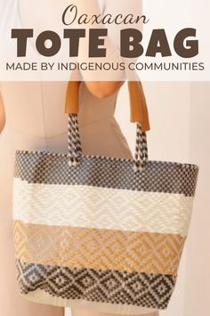 Oaxacan Tote Bags are made by indigenous communities who have perfected the technique over many years. This is all you need for your next shopping trip with the size of 13.4 in x 13.4 in x 4.7 in. Visit #mycajita for more. Bohemian Woven Tote Bag, Orange Woven Tote Beach Bag, Orange Handwoven Tote Beach Bag, Mexican Bags Handmade, Mexican Handbags Tote Bags, Mexican Fashion, Cocktail Kits, Indigenous Community, Subscription Box