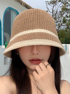 UOOZEE Lightweight Brown Bucket Hat, Lightweight Brown Bucket Hat In One Size, Retro Summer Hats For Outdoor Activities, Beige Cap For Outdoor Activities, Beige Short Brim Bucket Hat For Outdoor Activities, Beige Bucket Hat With Short Brim For Outdoor, Adjustable Brown Visor Bucket Hat, Casual Crochet Bucket Hat For Outdoor, Beige Casual Hats For Outdoor Activities