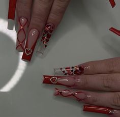 Valentines Nail, Vday Nails, Nail Designs Valentines, Nails Design With Rhinestones, Cute Acrylic Nail Designs, Dope Nail Designs