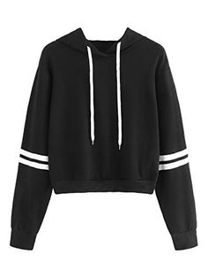 Black Hoodie Outfit Ideas, Work Outfit Black, Hoodie Outfit Ideas, Black Hoodie Outfit, Hooded Crop Top, High Neck Sweatshirt, Long Sleeve Baseball Tee, Trendy Hoodies, Tunic Tops Casual