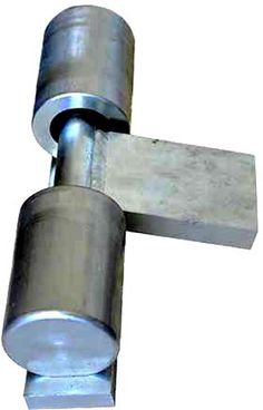 a metal object is shown on a white background