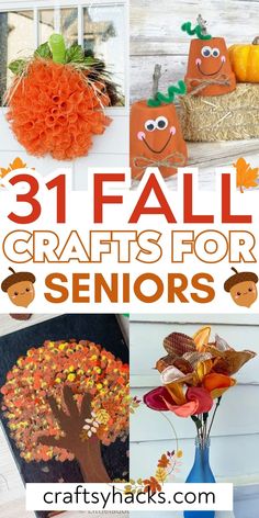 fall crafts for seniors that are easy to make and great for the classroom or home