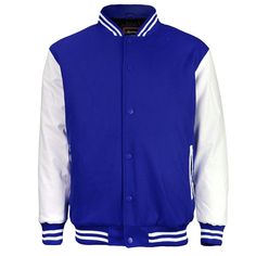 Vintage Baseball Jacket By Maximos. Ribbed Cuffs And Collar, Button Up Closure, Inside Pocket. Shell: 100% Polyester, Sleeve Pu Padding 100% Polyester, Interior: 100% Polyester. Hand Wash Or Dry Clean. Features: 100% Polyester Vintage Baseball Jacket By Maximos. Ribbed Cuffs And Collar. Inside Pocket. Button Up Closure.. Vintage Baseball Jacket, Varsity Letterman Jackets, Blue Puffer Jacket, Mens Sherpa, Heated Jacket, Blue Puffer, Varsity Jacket Men, Winter Outfits Men, Letterman Jacket