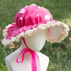 Good for head of any size including kids. There's metal wire supporting the edge. Pink: https://www.etsy.com/listing/1783113517/button-mushroom-hat-pink-with-white-dots?click_key=d69be2b0b751e5e9cbac9999b2e84f9ff9aacd8c%3A1783113517&click_sum=565c1034&ref=shop_home_active_2&sts=1 Navy blue: https://www.etsy.com/listing/1783111301/button-mushroom-hat-navy-blue-with-white?click_key=daf540ff39b64012c091a2a69340e74b24cffe98%3A1783111301&click_sum=e2847863&ref=shop_home_active_4&sts=1 Red: https://www.etsy.com/listing/1714187336/red-button-mushroom-hat-with-white-dots?click_key=2d903c1dc407d8ef46495054ec154d6915661c79%3A1714187336&click_sum=f281532c&ref=shop_home_active_7&crt=1&sts=1 Purple: https://www.etsy.com/listing/1783114173/button-mushroom-hat-lavender-purple-with?click_key=cd64b7ae0db87 Cute Pink Bonnet With Curved Brim, Handmade Pink Costume Hat, Cute Adjustable Pink Mini Hat, Whimsical Handmade Pink Costume Hats And Headpieces, Cute Pink Costume Hats And Headpieces, Handmade Pink Mini Hat, Adjustable Pink Bonnet Hat, Adjustable Pink Bonnet, Handmade Adjustable Pink Bonnet