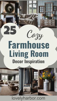 25 Charming Farmhouse Living Room Ideas For 2024 House Living Room Cozy, Cozy Textiles, Farmhouse Living Room Ideas, Farm House Livingroom, Shiplap Walls, Farmhouse Coastal, Country Farmhouse Style, Charming Farmhouse, Comfortable Furniture