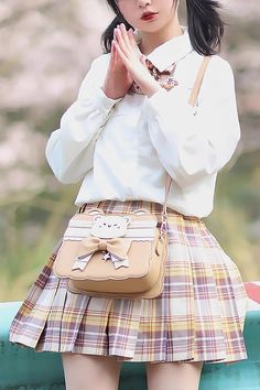 Brown Bowknot Bear Crossbody Bag Get ready to fall in love with this adorable Brown Bowknot Bear Crossbody Bag! Featuring a cute bear design and a stylish bowknot, this bag is perfect for adding a touch of cuteness to any outfit. With its convenient crossbody style, you can easily carry all your essentials while still looking fashionable. Say hello to your new favorite accessory. Size (IN) Length Width Height One Size 8.66 2.76 7.48 Size (CM) Length Width Height One Size 22 7 19 Style Types, Platform Mary Janes, Platform Slippers, Sweet Lolita, Bear Design, Cute Bear, Dress With Cardigan, Cute Bears, Set Dress