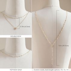 Bridal Gold Freshwater Pearl Back Necklace | Y Lariat Backdrop Necklace – AMY O Bridal Pearl Back Necklace, Bridal Jewelry Pearl, Backless Wedding Dresses, Jewelry Pearl Necklace, Baguette Diamond Necklace, Low Back Dress, Backdrop Necklace, Baguette Necklace, Backdrops Necklace