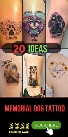 20 ideas for memorial dog tattoo