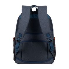 a blue backpack with two straps on it