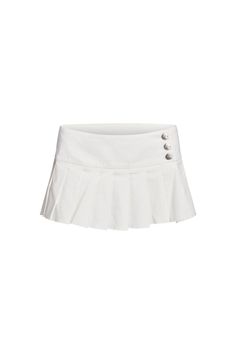 REMINI SKORT - WHITE – I.AM.GIA North America Low Rise Skirt, White Skort, White Mini Skirt, Silver Button, I Am Gia, 60 Fashion, Gameday Outfit, Women's Skirts, Something Went Wrong