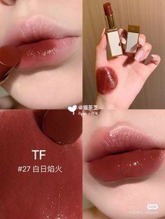 Korean Makeup Tutorials, Makeup Hacks Tutorials, Lipstick Stain, Lipstick Swatches, No Eyeliner Makeup, Contour Makeup, Lipstick Makeup, Lip Stain