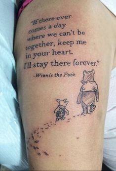 Winnie The Pooh Tattoo, Deep Meaningful Tattoos, Pooh Tattoo, Tattoos For Women Meaningful, Minimalist Symbols, Memorial Tattoo Quotes, In Loving Memory Tattoos, See Tattoo, Meaningful Tattoo Quotes