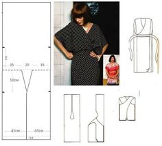 an image of a woman's dress sewing pattern