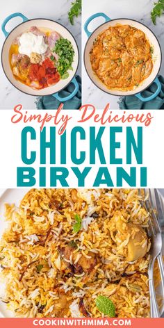 chicken biriyani is an easy and delicious dinner that's ready in less than 30 minutes