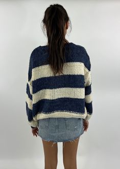 Stay cozy and chic in our Striped Oversized Cable Knit Sweater. The bold stripes add a pop of style, making it easy to pair with your favorite jeans or leggings. Whether you're lounging at home or out and about, this sweater delivers effortless comfort and a trendy look! The Details Cable Knit Striped Pattern Oversized Fit 80% Acrylic 20% Nylon [#other] Hand wash cold separately Do not wring or twist Lay flat to dry Dry clean [/other] Oversized Cable Knit Sweater, Going Out Skirts, Mini Skirt Dress, Bodycon Dresses Casual, Corset Crop Top, Flare Leg Jeans, Bold Stripes, Sweater Sale, Midi Maxi Dress