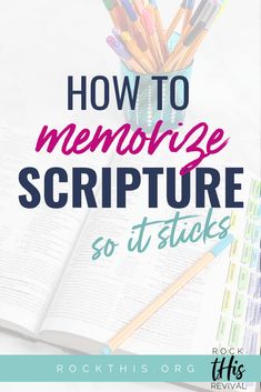 an open book with the title how to memoize scripture so it sticks