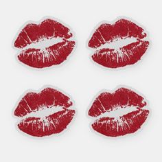 Red Leather Kiss Lips Valentine’s Day Custom Cut Lip Stickers Kiss, February Vibes, Sabrina Concert, Valentines Day Stickers, Red Lipstick Kisses, Lips Sticker, Kiss Print, Kiss Mark, Kiss Lipstick