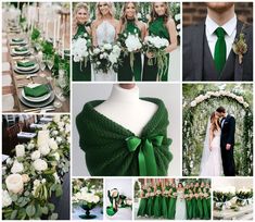 green and white wedding color scheme