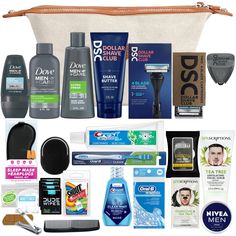 PRICES MAY VARY. Title: Convenience Kits International Men’s Super Premium 35 PC Travel Kit Featuring: Travel-Size Hair Care Products Plus Face, Body, Oral Care, Travel Essentials in Large Ivory Canvas Toiletry Bag. Product Type: Products Homeless Care Package, Dollar Shave Club, Dove Men Care, Travel Size Toiletries, Mens Toiletry Bag, Travel Essentials Men, Dove Men, Toiletry Kit, Travel Kit