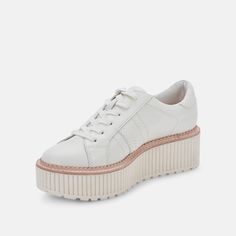 TIGER SNEAKERS WHITE LEATHER – Dolce Vita Dolce Vita Sneakers, Tiger Sneakers, Tiger White, Minimalist Sneakers, Summer Campaign, Statement Shoe, On Repeat, For Love And Lemons, Sneakers White