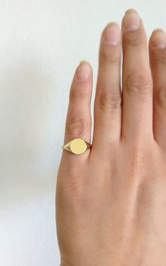 18K 14K Round Chevalier ring, Solid Gold Signet ring, Gold Pinky ring, Gold chevalier ring, Custom Personalized signet ring, Husband gift, Women's Pinky ring, 9K signet ring, Custom personalized signet chevalier ring, FREE EXPRESS SHIPPING Trendy yet classic chevalier ring with round head made in solid gold. *Customize your signet ring (optional)! Engraving service available here: https://www.etsy.com/listing/632275620 ------------------------------------------- R I N G S P E C S Round/circle he Everyday Gold Tarnish-resistant Signet Ring, Dainty Gold Tarnish-resistant Signet Ring, Heirloom Gold Signet Ring For Everyday, Gold Signet Ring With Polished Finish For Everyday, Gold Everyday Fine Jewelry Signet Ring, Gold Fine Jewelry Everyday Signet Ring, Everyday Gold Fine Jewelry Signet Ring, Everyday Rose Gold 14k Stamped Signet Ring, Everyday Gold Round Signet Ring