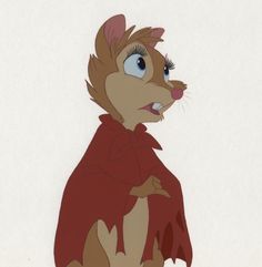 an animated cat with blue eyes and a red cape