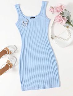 Ribbed Knit Bodycon Dress, Bodycon Dress Online, Knit Tank Dress, Mini Robes, Easy Trendy Outfits, Ribbed Knit Sweater, Cute Everyday Outfits, Knit Sweater Dress, Really Cute Outfits