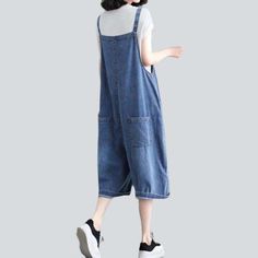 Make a statement this season with our 2023 Summer Collection the knee-length slouchy denim romper. Perfectly combining street style with vintage-inspired details. this must-have romper features suspenders. buttons closure and is crafted from premium denim for ultimate comfort and durability.Distinctive Features: Knee-Length Design: Designed to hit just below the knee. this romper offers a modern. street mode that is perfect for any occasion. Baggy Fit: Its slouchy fit gives it an effortless. com Medium Wash Overalls For Day Out, Summer Relaxed Fit Bib Front Shortalls, Casual Shortalls Overalls For Day Out, Summer Light Wash Shortalls, Trendy Cotton Overalls For Day Out, Casual Relaxed Fit Shortalls, Spring Shortalls For Day Out, Casual Denim Shortalls With Pockets, Spring Shortalls Overall For Day Out