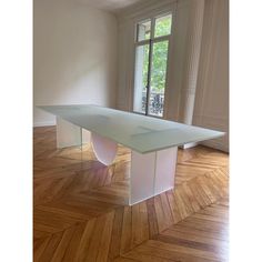 Isola satin dining table by Brajak Vitberg One of a kind. Dimensions: H 75cm x D 320 cm x W 120 cm. Materials: laminated dichroic satin glass. The table is made out of glass with satin finish and dichroic insert. The colors in this kind of satin finish are more subtle but still change depending on point of view. Due to the size of this particular table, on site assembly is required. Dimensions are customisable. Please contact us. Brajak Vitberg is art and design studio, founded by two architects Ljubljana Slovenia, Cast Glass, Glass Dining Table, Outdoor Dining Table, Architectural Digest, Art And Design, Point Of View, Glass Table, The Table