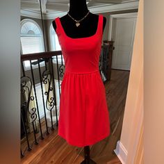 New With Tags Cynthia Rowley Dress Xs, Perfect Condition! Tomato Red Red Casual Fit And Flare Dress, Cynthia Rowley Dress, Cynthia Rowley, Tank Dress, Dresses Xs, Mini Dress, Womens Dresses, Tags, Red