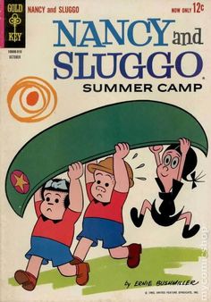 an old comic book cover with two men carrying a surfboard over their head and another man