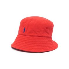 Red bucket hat with embroidered logo from Polo Ralph Lauren. - fit the true size - composition: cotton - made in extra EU Casual Wide Brim Bucket Hat With Embroidered Logo, Casual Bucket Hat With Embroidered Logo And Short Brim, Casual Bucket Hat With Embroidered Logo, Casual Bucket Hat With Embroidered Logo And Flat Brim, Classic Red Cotton Hat, Red Cotton Bucket Hat, Red Cotton Hat With Embroidered Logo, Red Cotton Bucket Hat For Spring, Red Adjustable Cotton Bucket Hat