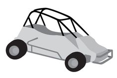 an image of a car that is white and black in color on a white background