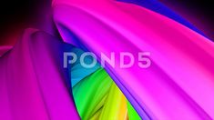 Stream of colored ribbons fly past camera. Flow of twisted rainbow-colored Stock Footage #AD ,#fly#camera#Stream#ribbons