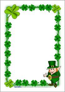 a st patrick's day frame with a lepreite