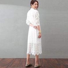 women lace dresses Dresses Short Sleeve, Linen Dress Women, Cotton Linen Dresses, Loose Style, Dresses Women, Women Long Dresses, Dresses Short, Long Dresses, Linen Dresses