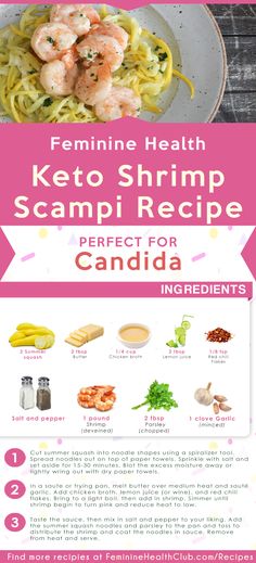 Candida Diet Dessert Recipes, Candida Recipes Dinner, Candida Diet Meal Plan, Keto Shrimp Scampi