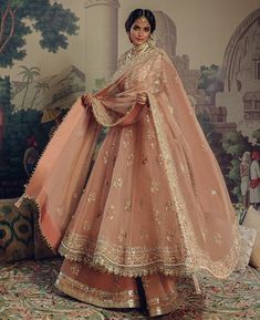 Indian Bridal Gown, Desi Wedding Dresses, Desi Fits, Pakistani Wedding Outfits, Net Dress, Pakistani Clothes