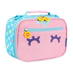 Available in fun and cute animal prints, Twise Side-Kick lunch bag is perfect for kids and toddlers that need to carry lunch to school. Twise Side-Kick Lunch Bag is made from PVC, Phthalate free polyester fabric/linings and features a classic rectangular shape with a colorful allover print, a padded top handle, and an adjustable shoulder strap that offers versatile carrying options. This lunch bag includes a zip around closure and a fully insulated main compartment that offers plenty of storage Playful Multicolor Lunch Box For Playtime, Playful Multicolor Lunch Box For Daycare, Fun Rectangular Lunch Bag For Daycare, Cute Rectangular Lunch Bag For Playtime, Cute Lunch Box For Back To School, Cute Pink Lunch Bag For Back To School, Cute Multicolor Lunch Bag For Playtime, Playful Multicolor Lunch Bag, Playful Back To School Lunch Bag