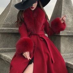 Scarf Cuff, Collar Scarf, Winter Fur Coats, Coats Women, Fur Coats, Woolen Coat, Mode Inspo, Winter Coats, Winter Coats Women