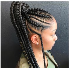 Latest Ghana Weaving Hairstyles, Cornrow Ideas, Black Updo, Feed In Braids Ponytail, Cutest Hairstyles, Ghana Braids Hairstyles, Braids Pictures, Big Braids, Beach Styles